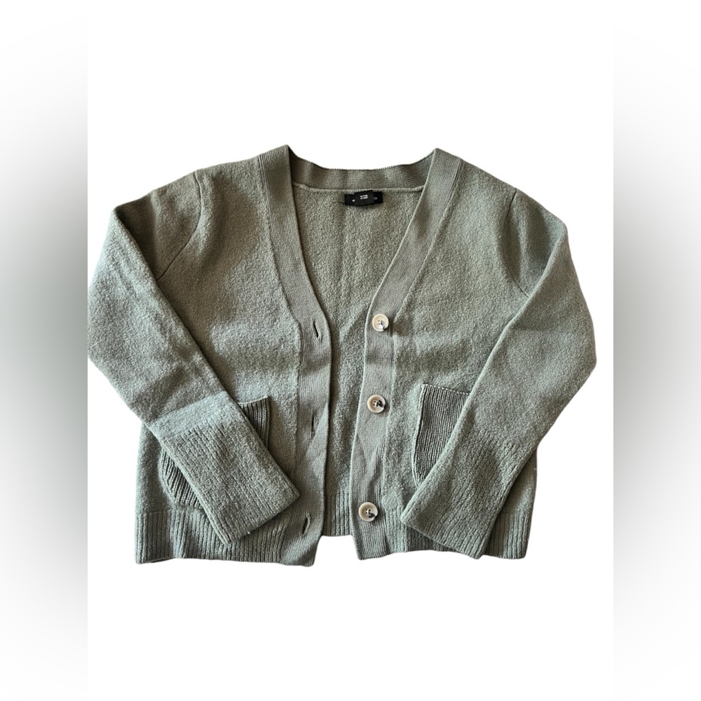 100% Wool Club Monaco Sage Green Cardigan